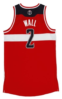 2011-2012 John Wall Game Worn Washington Wizards Road Jersey